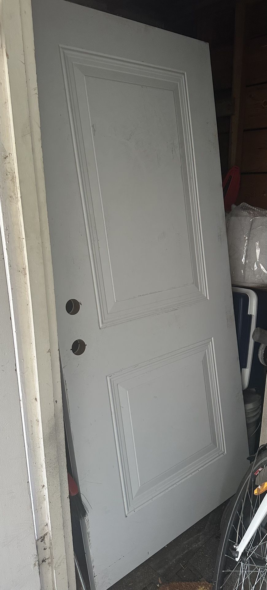 White Metal Door