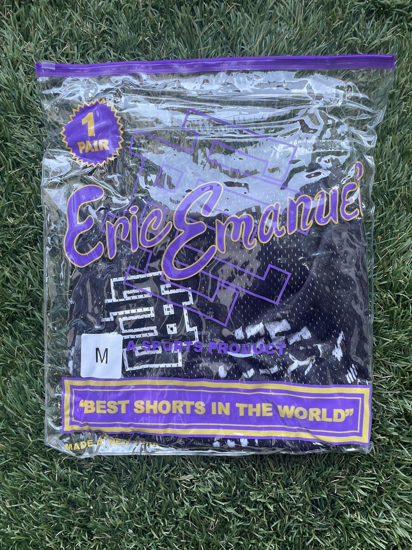 Brand New Authentic Eric Emanuel Visit > EE Basic Shorts Black Skyline Size M