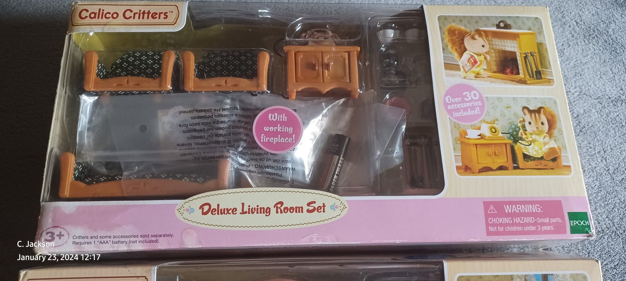 Calico Critters Dollhouse Accessories/ Kitchen & Livingroom Set