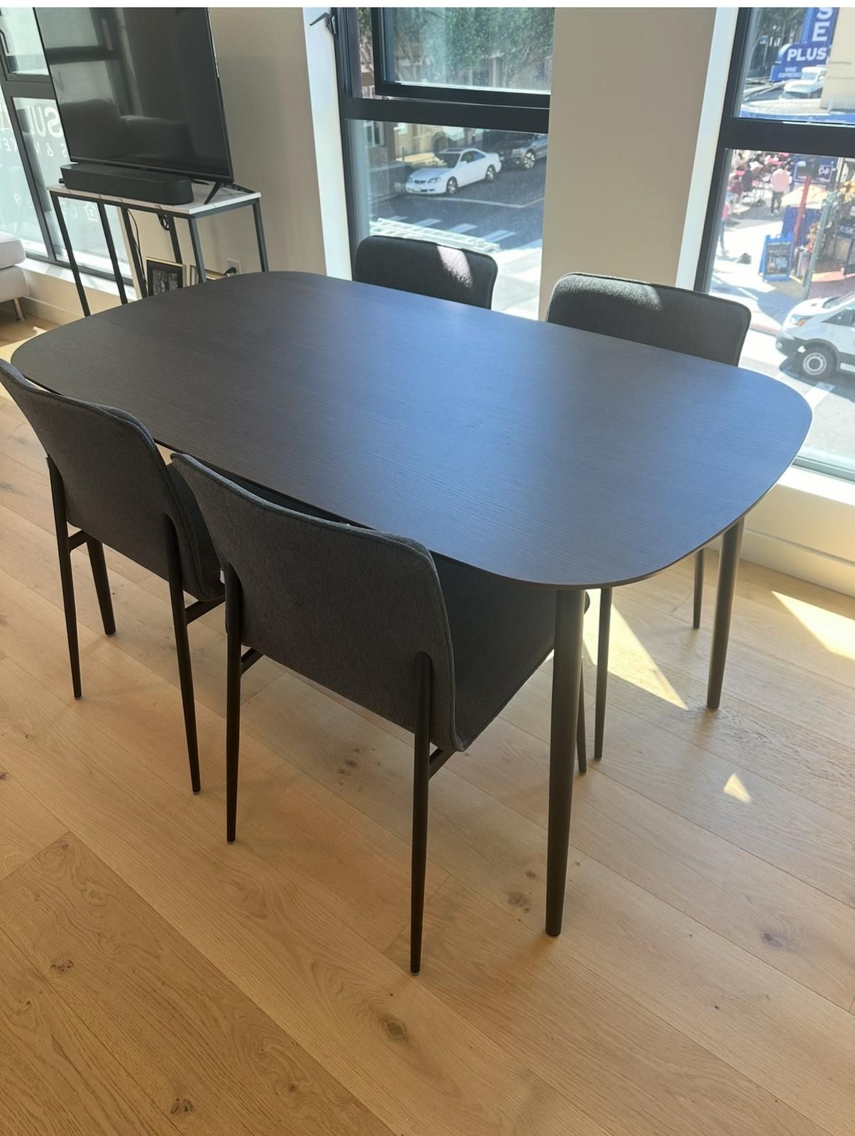 Barely used Bo concept dining table and chairs