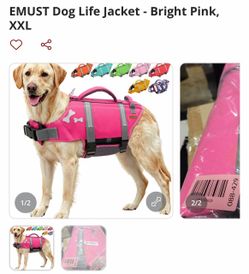 EMUST Dog Life Jacket Bright Pink XXL