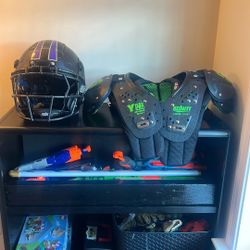 Football Helmet And Shoulder Pad