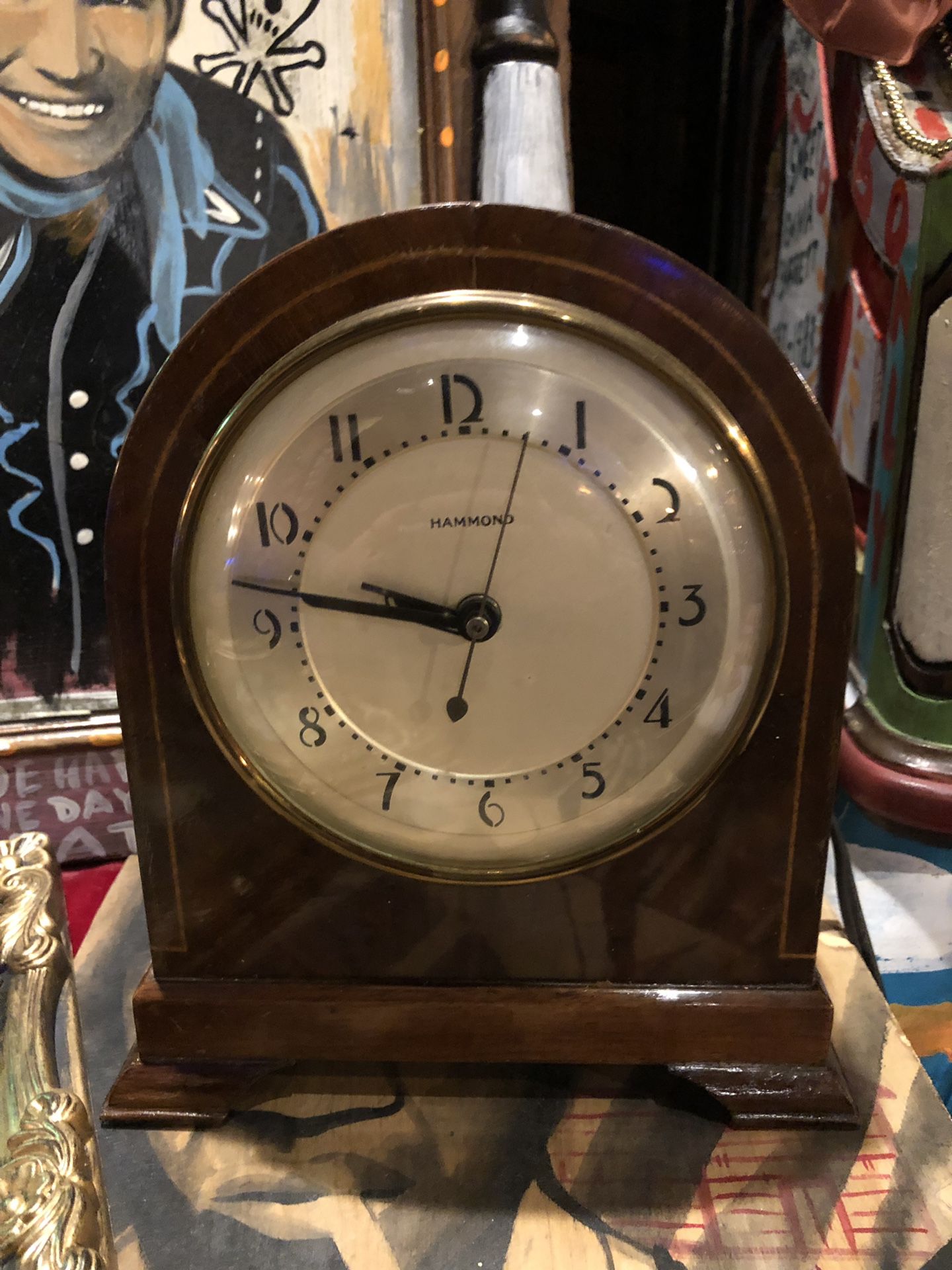 Vintage Antique Art Deco 1940s Clock