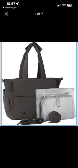 Tote Diaper Bag, 14-Pocket Cloud-Soft Puffer Newborn Bag for Parents