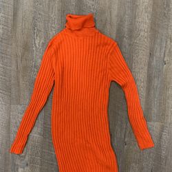 Boo-hoo orange women’s sweater dress