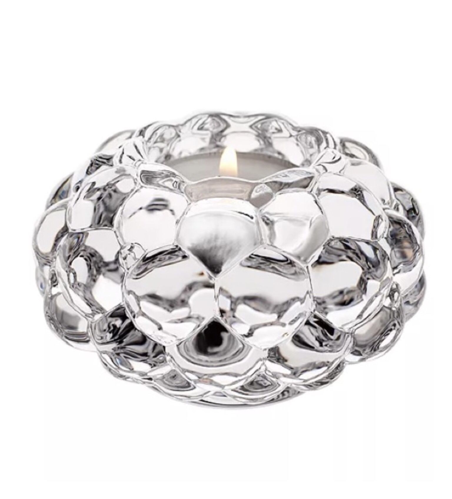 Orrefors Raspberry Votive Candle Holder