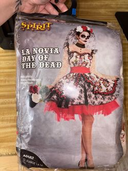 X-large day of the dead bride costume