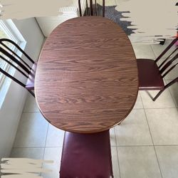Dining Room Table with Chairs & Leaf