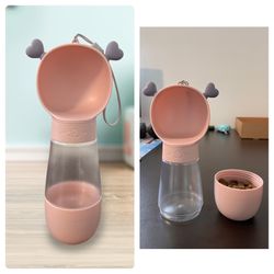 Dog water Bottle and food container 2 in 1