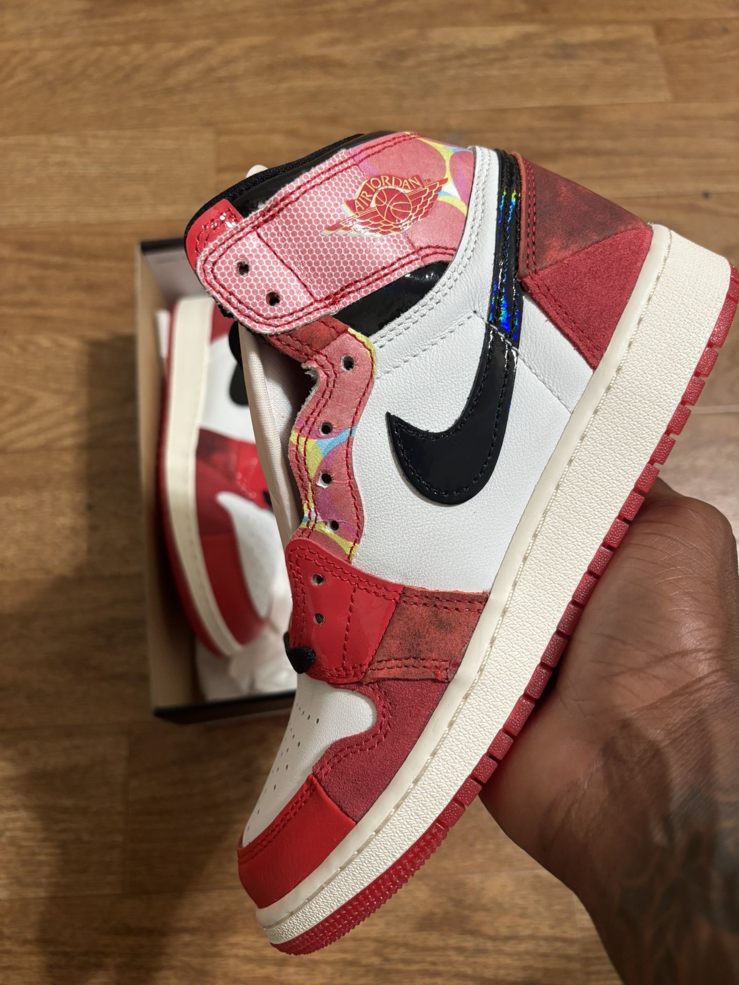 Jordan 1 Spider Verse (size 5.5y)