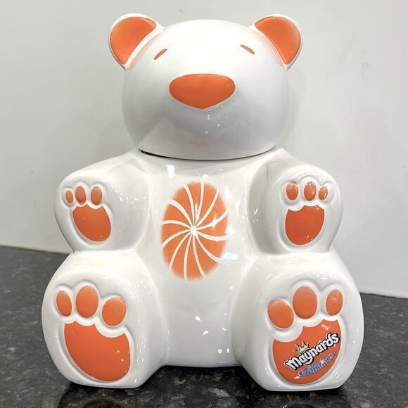 Candy Jar-Maynards White & Orange Ceramic Bear