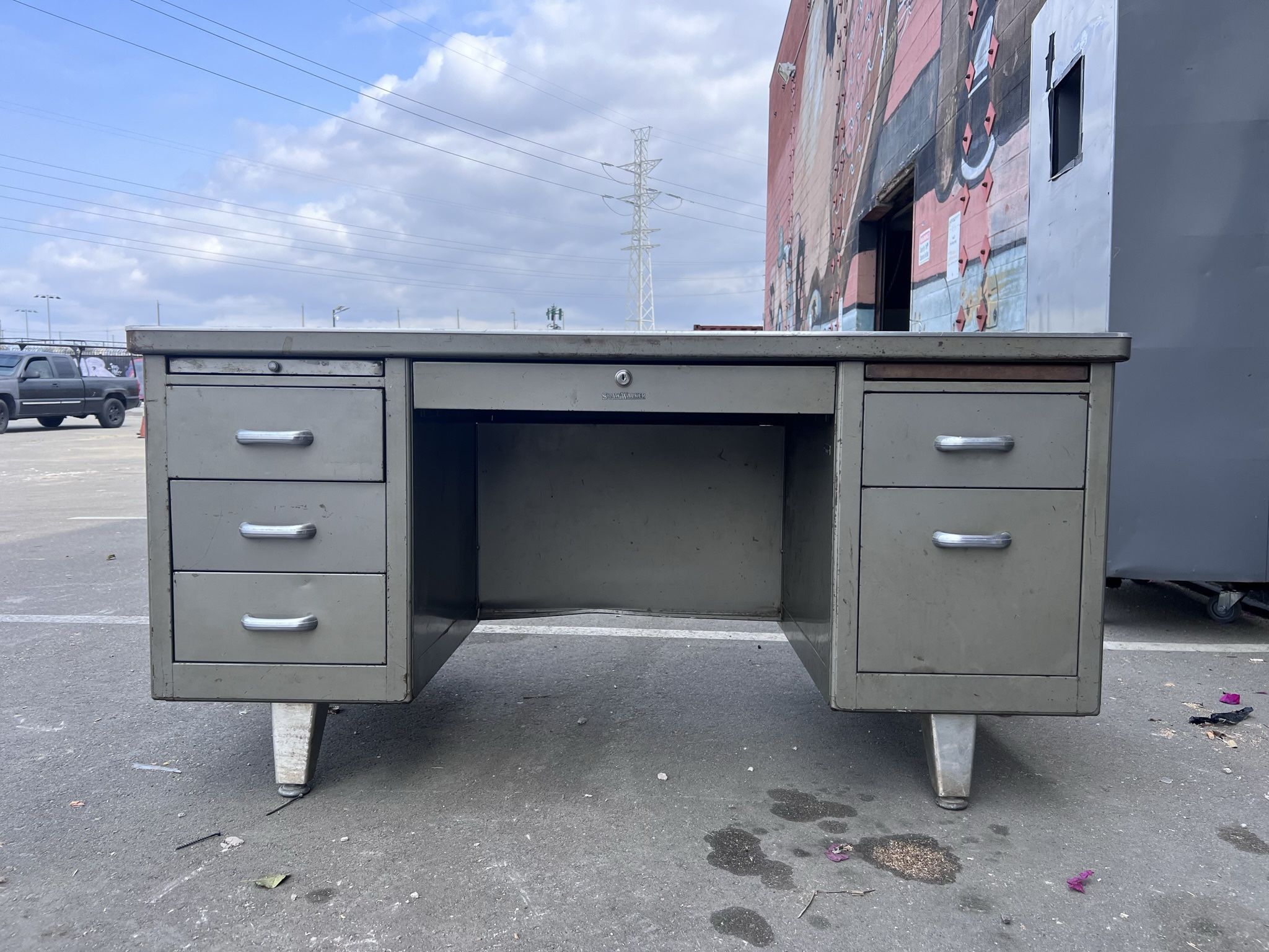 Vintage Steel Tanker Desk