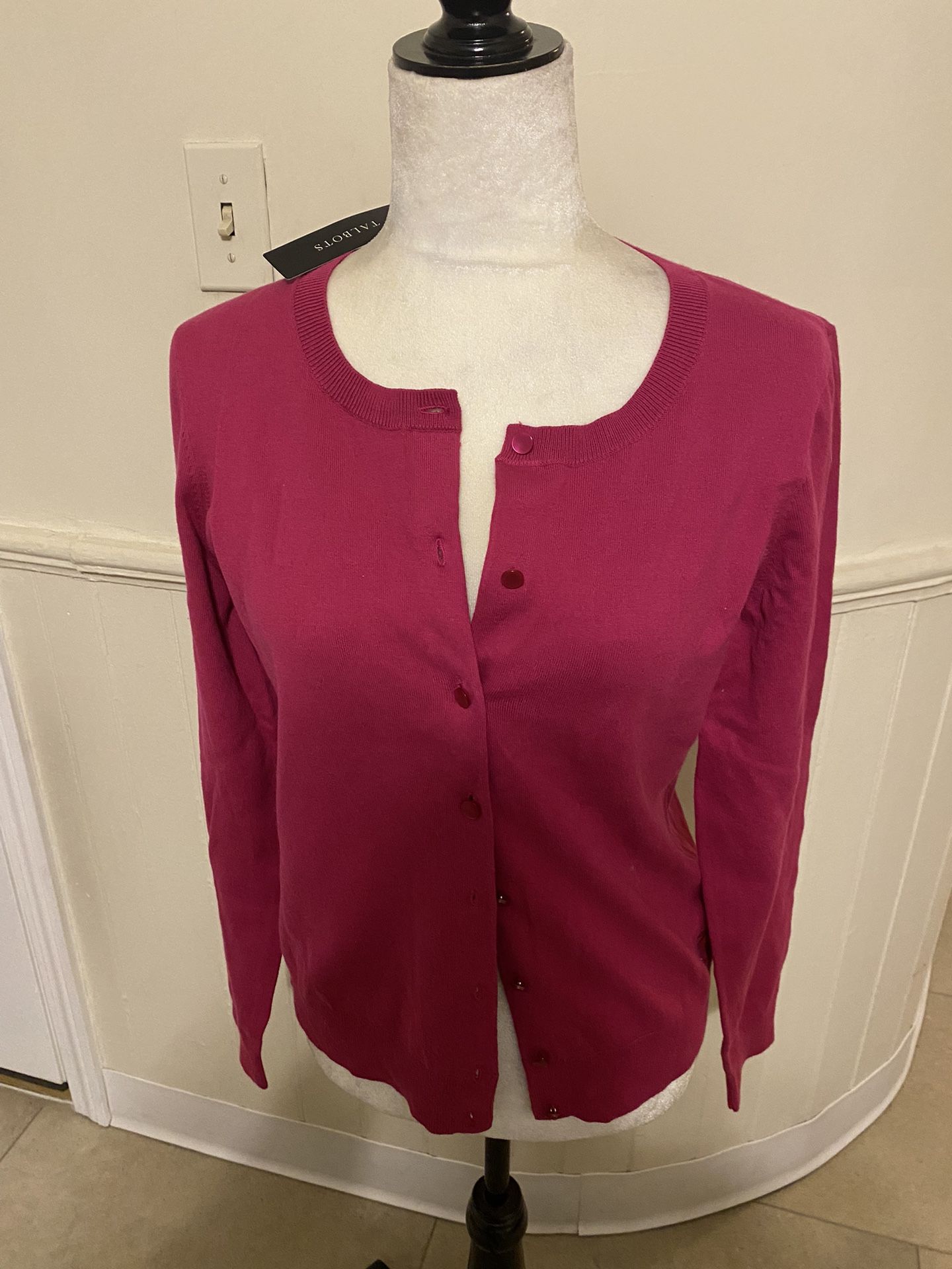 NWT Woman’s Talbots Cardigan Button Down Sweater Size Large