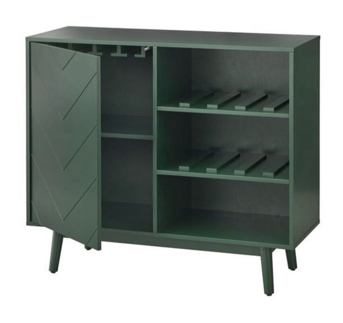 New Mid Century Modern Green Wine Storage Buffet Server