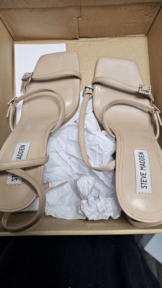 Steve Madden “Dale” Nude Heels – Size 10 (Worn Once)