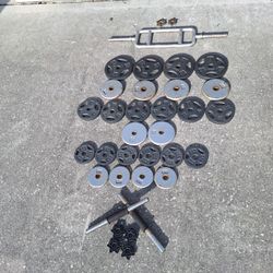 Standard 1 Inch Curl Set W/ 125 Lbs