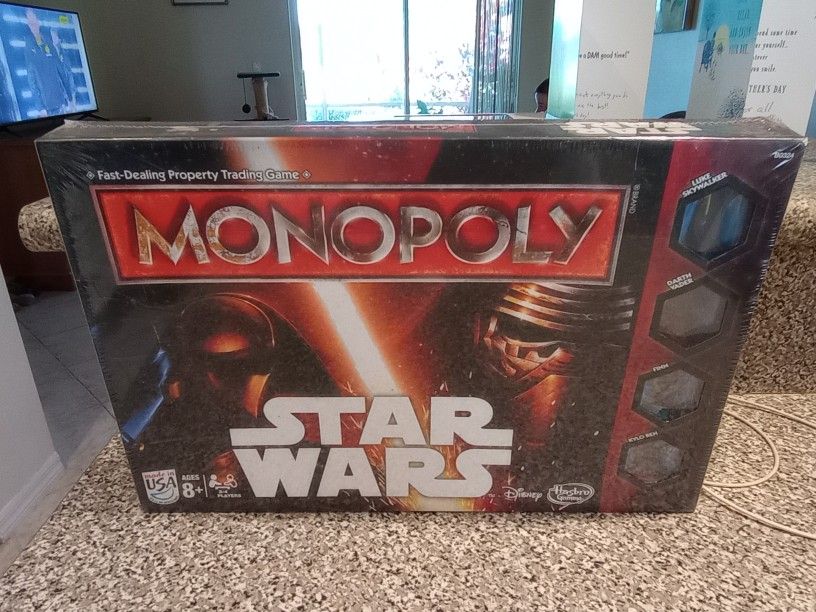 Star Wars Monopoly Board Game Disney Hasbro New & Sealed