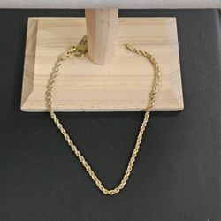 14k Gold Anklet 10 Inch