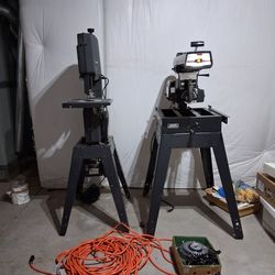 Craftsman Bandsaw And Craftsman Radial Arm Saw With Stands
