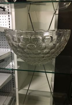 Vintage Jubilee Glass Punch Bowl Set