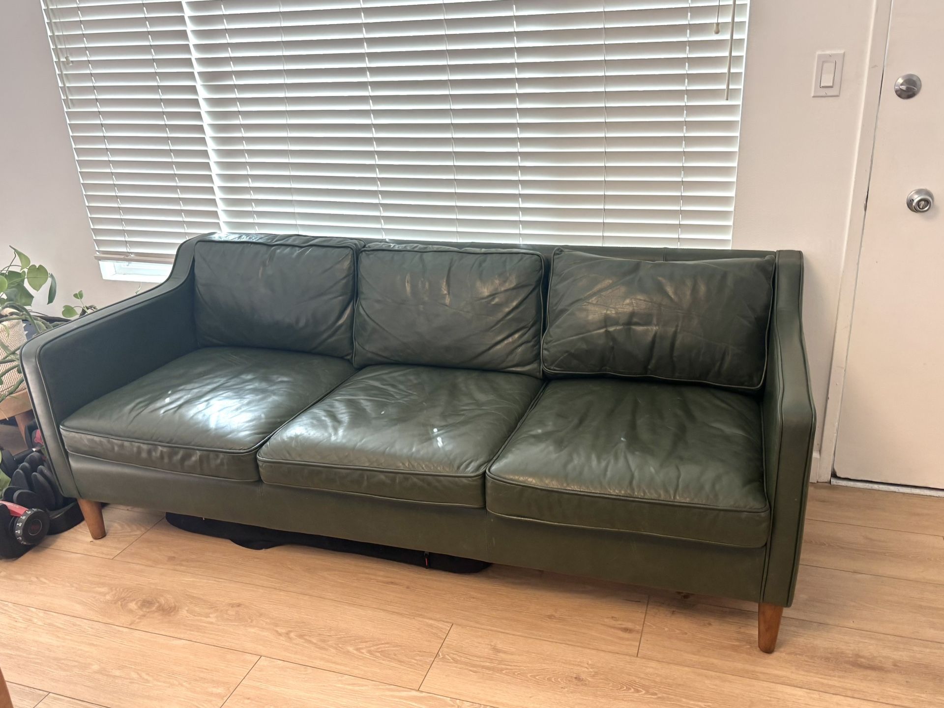 Green Leather Couch