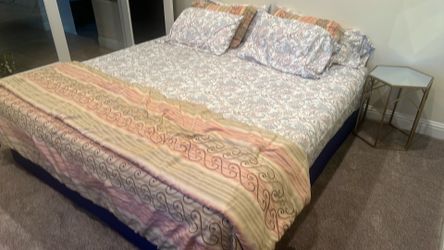California King bed set with mirror