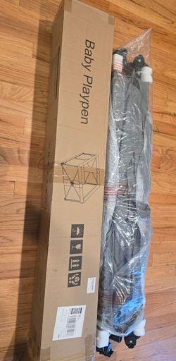 Baby Playpen, 1-Minute Setup, Lightweight Portable Playpen with Carry Bag, 45"x42" Indoor Outdoor Safety Play Yard for Babies & Toddlers, Light Gray