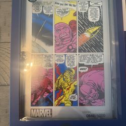 Agoro Silver Foil Poster Marvel - Fantastic Four 1oz .999 Fine