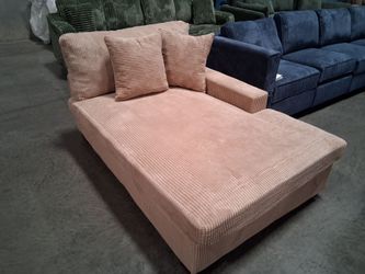 Light Brown Corduroy Chaise