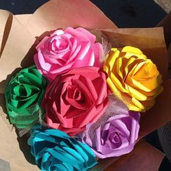 6 Paper Roses 
