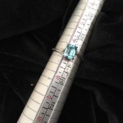 925 blue topaz ring