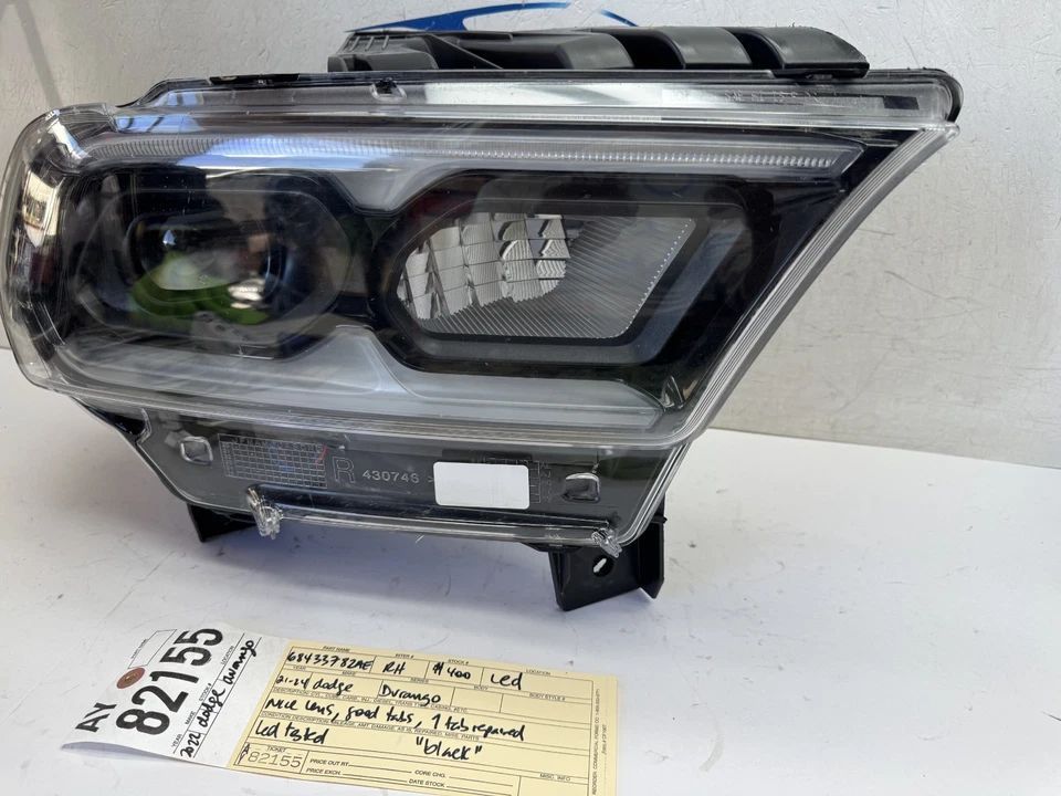2021 - 2022 - 2023 - 2024 DODGE DURANGO RIGHT PASSENGER LED HEADLIGHT OEM AY82155