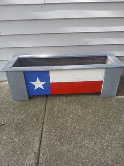 Texas themed planter box