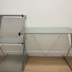 4 Piece Glass Desk
