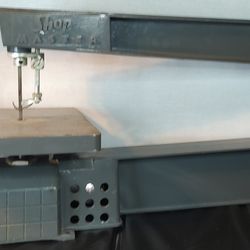 Shop Master J-20 Vintage Electric Scroll Saw Works Aluminum, Green/Blue