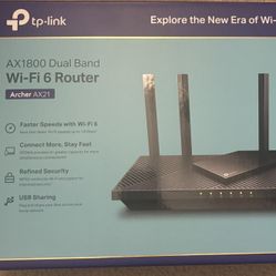 Wi-Fi 6 Router / tp-link / AX1800 Dual Band / Like New Condition 