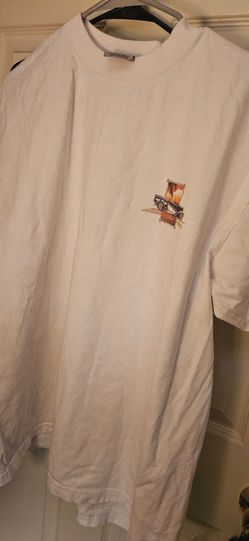 White Graphic T-Shirt with Car Print