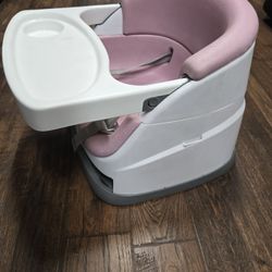 pink Ingenuity Baby Base 2-in-1 Booster Seat