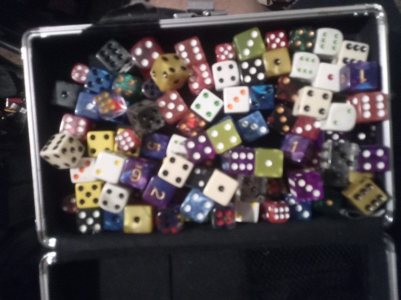 Multiple Dice Some Are Old Dice From las vegas