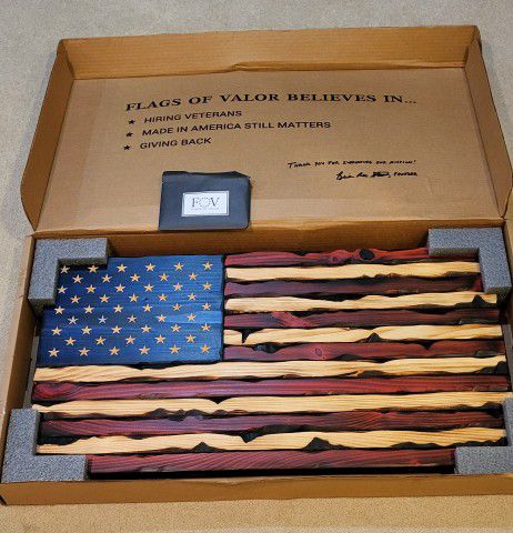 Flags Of Valor Wooden Flag