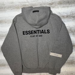 🔥 ESSENTIALS FEAR OF GOD DARK OATMEAL HOODIE – SIZE S (NEW)