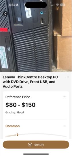 Lenovo thinkcentre desktop pc with front usb dvd drive audio port