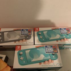 NEW Nintendo Switch Lite Handheld Console - Lot of (3)(Bonus Game Night) 