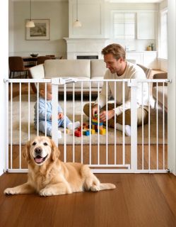 Babelio Wide White Metal Baby Gate