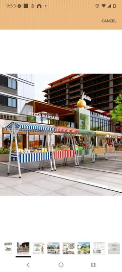 Outdoor Market Vendor Canopy Stalls Set