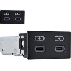 90W Car Charger USB c Dual Port Adapter Center Console Socket for Toyota Tacoma Fast Charging (Flat Type-C (45W)+Type-C (45W)