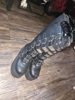 Demonia. Damned-318 Platform Knee High Boots