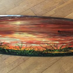 Oceanside Pier Painted Surfboard