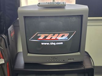 Sanyo 13" DS13204 CRT Retro Gaming TV Front A/V Inputs - w/Remote