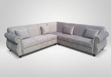 Custom gray sectional sofa